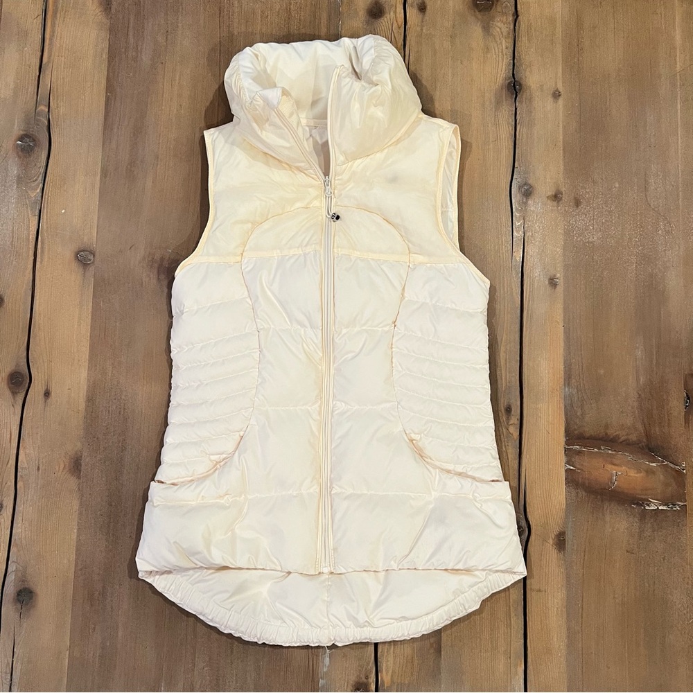 Lululemon Fluffin Awesome Goose Down Vest Ivory Puffer